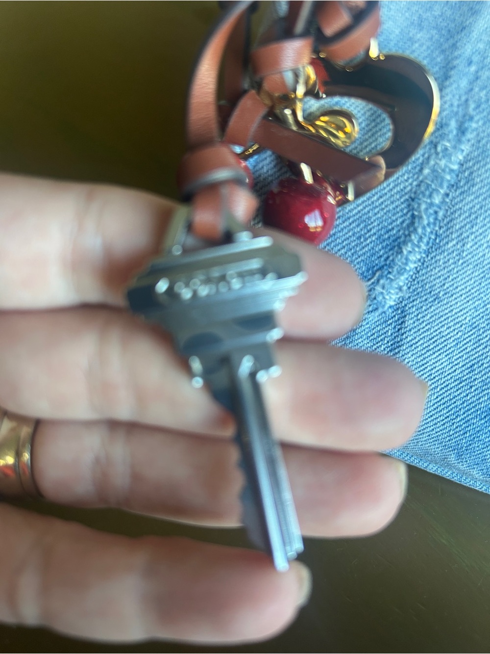 NWOT Coach Loved Denim Teri with Charms - Picture 3 of 6